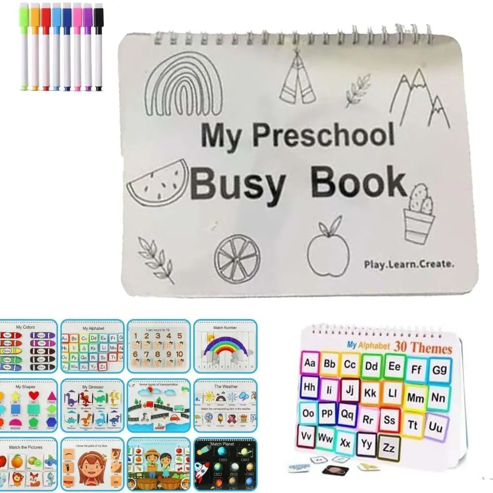 for Toddlers My Preschool Busy Book Learning Activities Education Workbook Toddler Busy Book Creative Gift Tracing Coloring Book