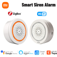 Xiaomi Tuya Zigbee WIFI Smart Zigbee Sensor 2 IN 1 Sound And Light Alarm Siren With Strobe Alerts 90DB Speaker For Home Security