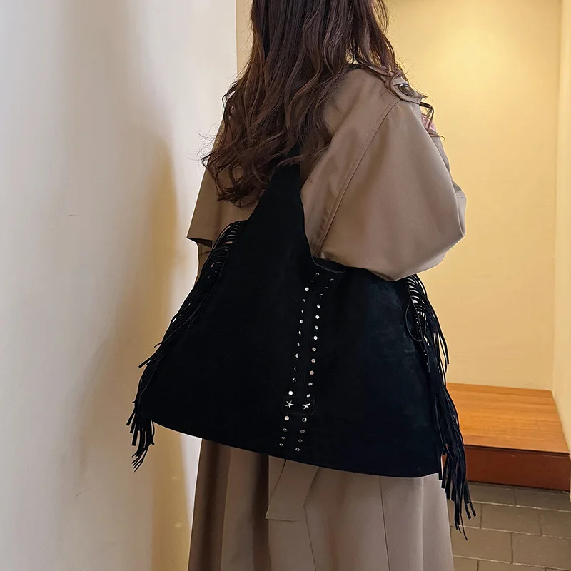 

Модная сумка подмышки 2025 года, просторная женская сумка с верхней ручкой, модная сумка через плечо, сумка через плечо для пригородных поездок на день ночи, текстурированная