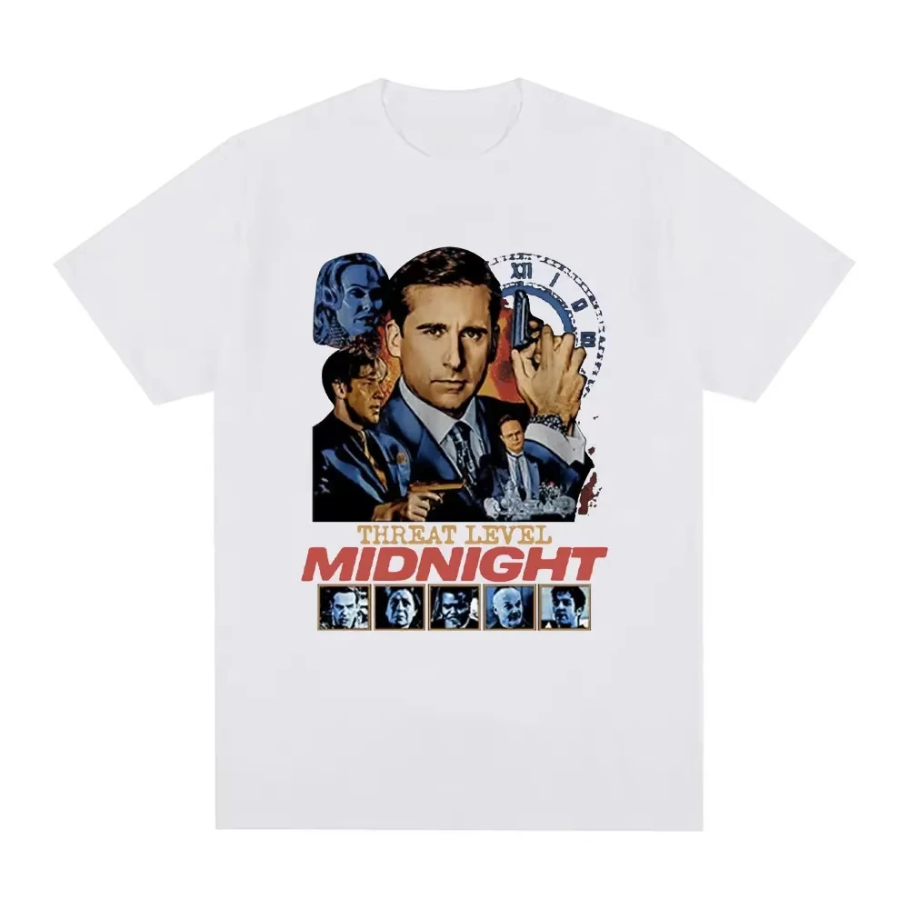 

Футболка Threat Level Midnight с изображением Майкла Скотта, посвященная сериалу «Офис», с Дуэйтом Шротом и Джимом Халпартом, свободного кроя