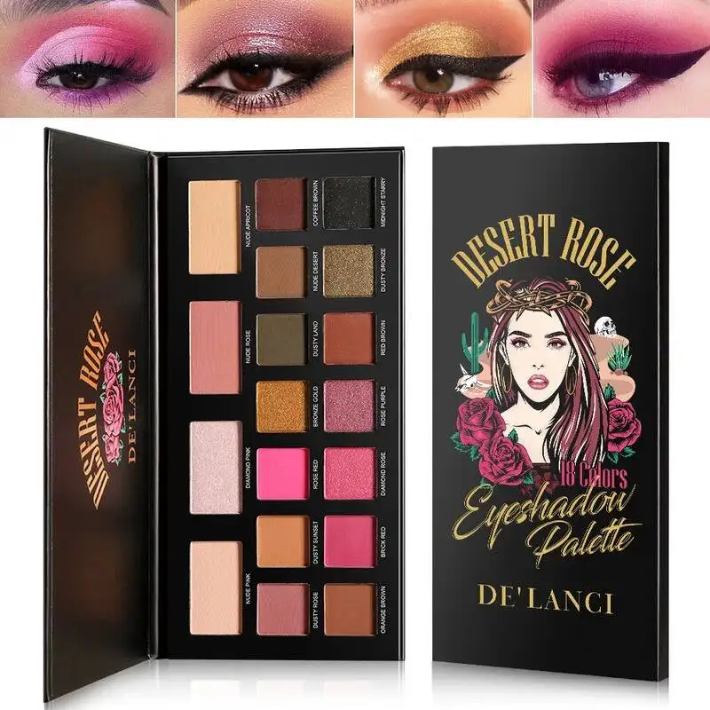 

Flame Desert Rose 18-Color Eyeshadow Palette Halloween Series for Creative Makeup Look