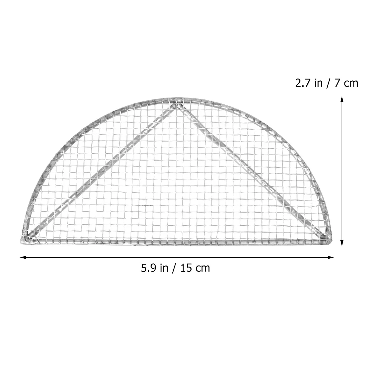 

Stainless Steel BBQ Mesh Grill Portable Net Outdoor Semicircle Detachable Round For Barbecue Tools Enthusiasts