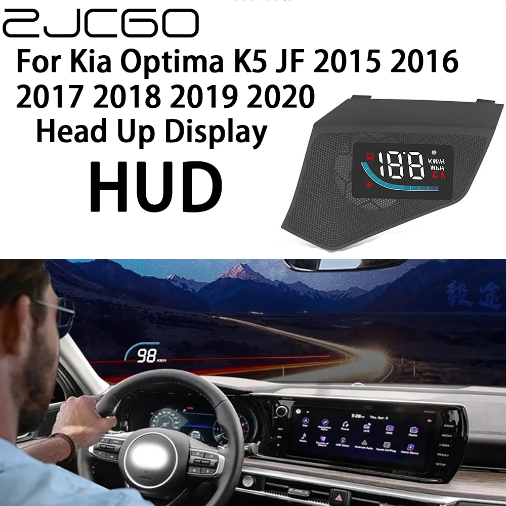 ZJCGO Auto HUD projektor samochodowy Alarm Head Up wyświetlacz prędkościomierz szyby dla Kia Optima K5 JF 2015 2016 2017 2018 2019 2020