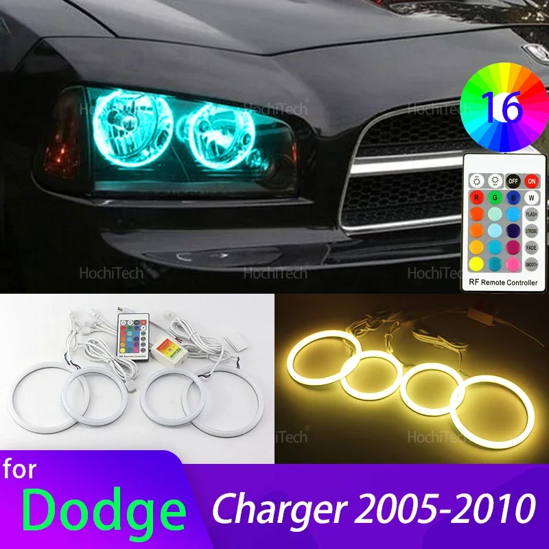 

Для Dodge Charger 2005 2006 2007 2008 2009 2010 аксессуары Высокое качество 16-цветный RGB хлопок светодиодные кольца с ангельскими глазками дневного света