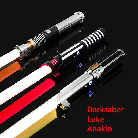 Luke RGB Lightsaber Sword Metal Flashing Rave Cosplay Toys Soundfonts Force FX FOC Blaster Toy  Espada Sabre De Luz