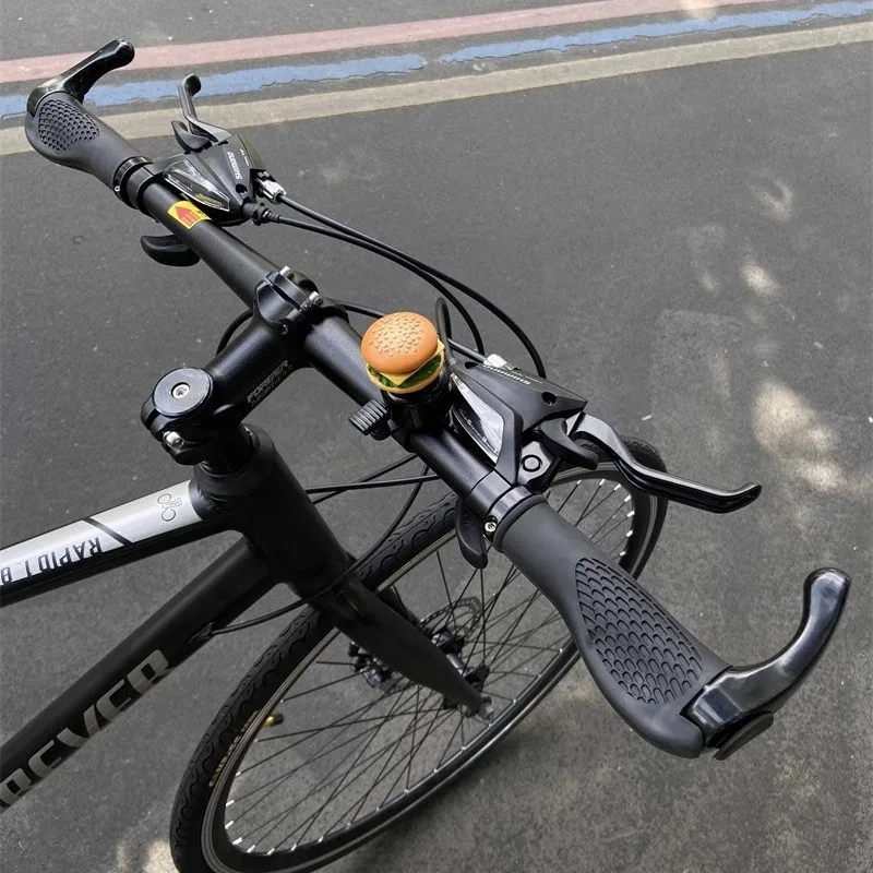 3 قطعة جرس الدراجة همبرغر مضحك الكرتون جرس الدراجة بصوت عال وهش واضح الصوت ل التوازن الدراجة ، سكوتر ، الدراجات الجبلية اكسسوارات الدراجات #2