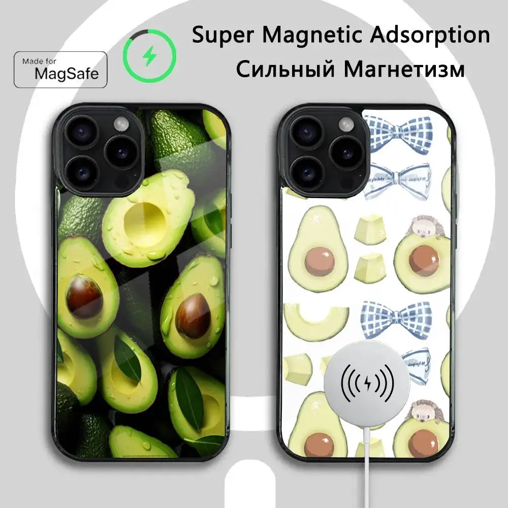 

Avocado Phone Case For iPhone 16 15 14 13 12 11 Plus,Pro,Max Mini Magsafe Magnetic Wireless Charging