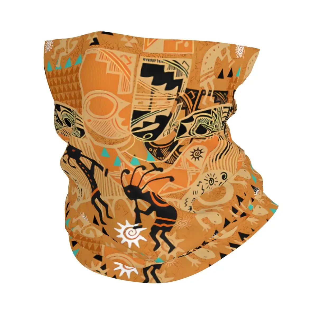 Gecko Thin Bandana Neck Gaiter Kokopelli Tribal Wrap Scarf Headband Neck Cover