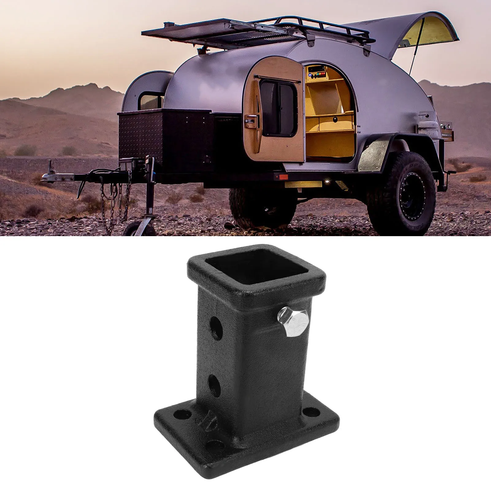 

2in On Receiver Tube Trailer Hitch Receiver Adapter for Pickup Trucks Hitch Receiver Tube On Receiver Tube