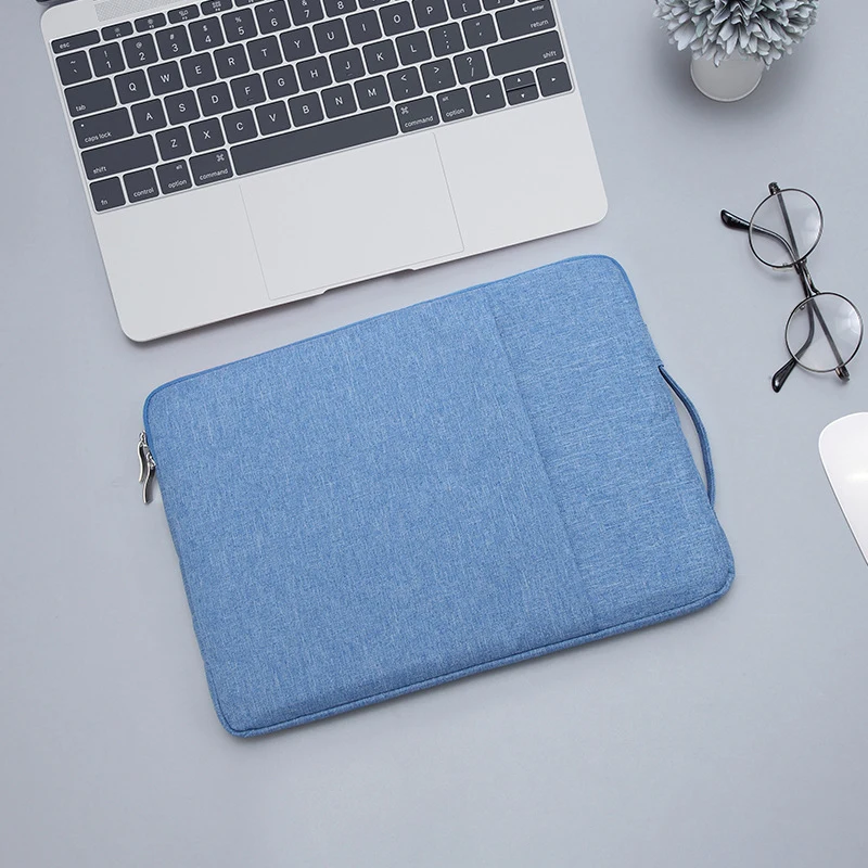 Laptoptas voor Macbook Air m2 Case 13 13.3 14 15 16 Binnenblaas Voor Macbook Pro Air M1 Lenovo Dell HP Huawei Xiaomi Denim Tas