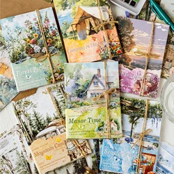 30pcs Vintage Natural landscape Decor Scrapbooking Material Paper DIY Scrapbooking Decor Junk Journal Planner Art paper