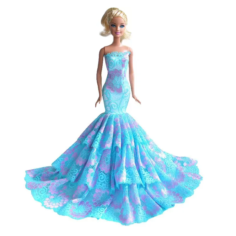 

Blue Floral Fishtail 1/6 Doll Clothes for Barbie Dolls Accessories for Barbie Dress Outfits Evening Gown 11.5" Kids & Baby Toy