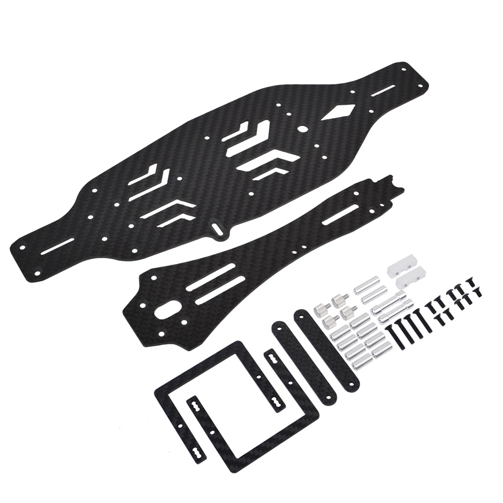 Carbon Lower Deck Chassis Frame Kit for 1/10 Tamiya TA03RS Upgrades Parts