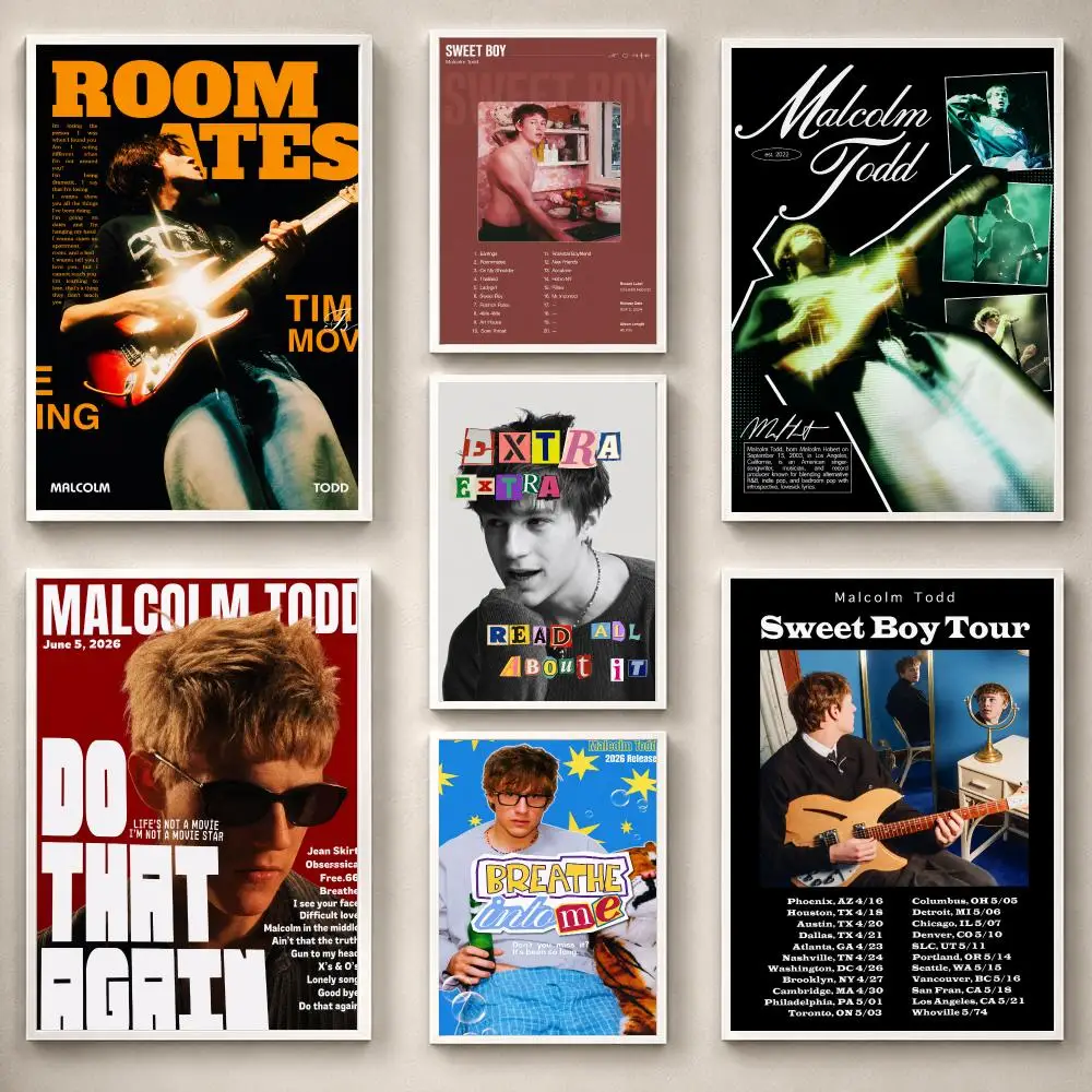 Singer M-Malcolm Todd Poster PP Self-Adhesive Removable HD Waterproof Wall art Suitable Bedrooms Living Rooms Gifts