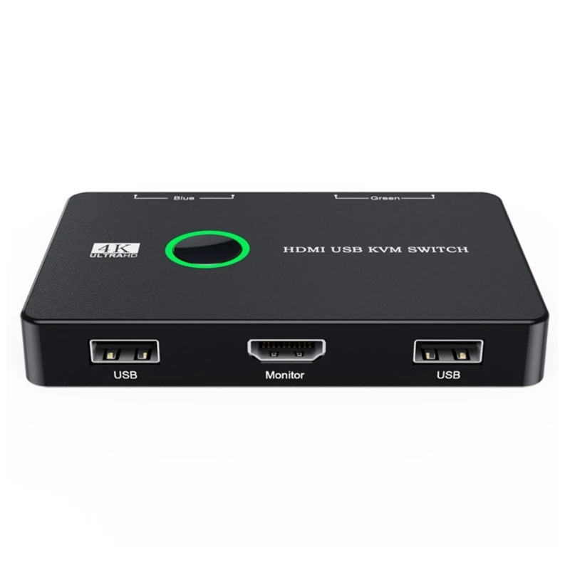 Custodia per commutatore KVM USB Monitora tastiere mouse per controllare 2 accessori per apparecchiature selezione KVM USB