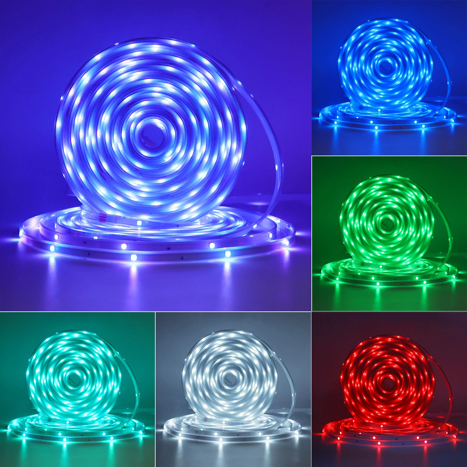 Imagem -02 - Bluetooth Rgb Led Strip Light Impermeável Flexível Diodo Fita Fita tv Desktop Luz de Fundo 530m 24v 3535