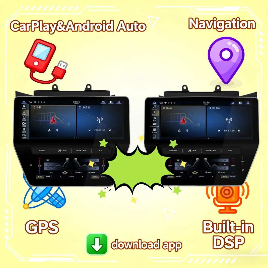 LY 22 بوصة أندرويد السيارات شاشة راديو السيارة لمازيراتي جران توريزمو GT/GC 2007 -2015 الوسائط المتعددة مشغل فيديو ستيريو لتحديد المواقع Carplay DSP #1