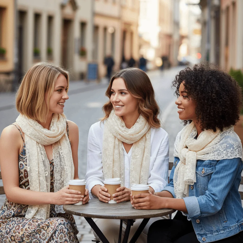 

Элегантный шарф с вышивкой и кружевом, дышащий, легкий, женский головной платок, длинный шелковый шарф, весенний