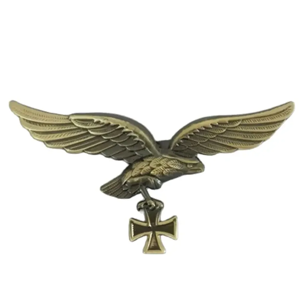 

WW2 GERMAN LUFTWAFFE IRON CROSS EAGLE METAL BADGE PIN COCKADE