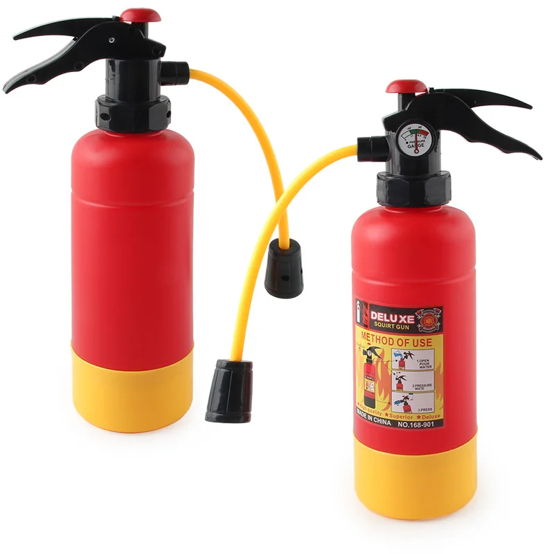 Backpack style water gun, summer children\'s cartoon pull-out fire extinguisher, water gun, plastic sand stall, water play toy