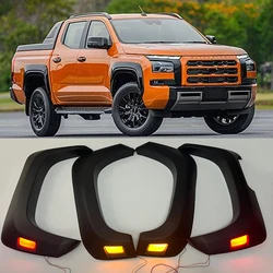 Fender Flares Wheel Arch For Mitsubishi L200 Triton 2024 2025 Mudguards Exterior Car Accessories LED Style
