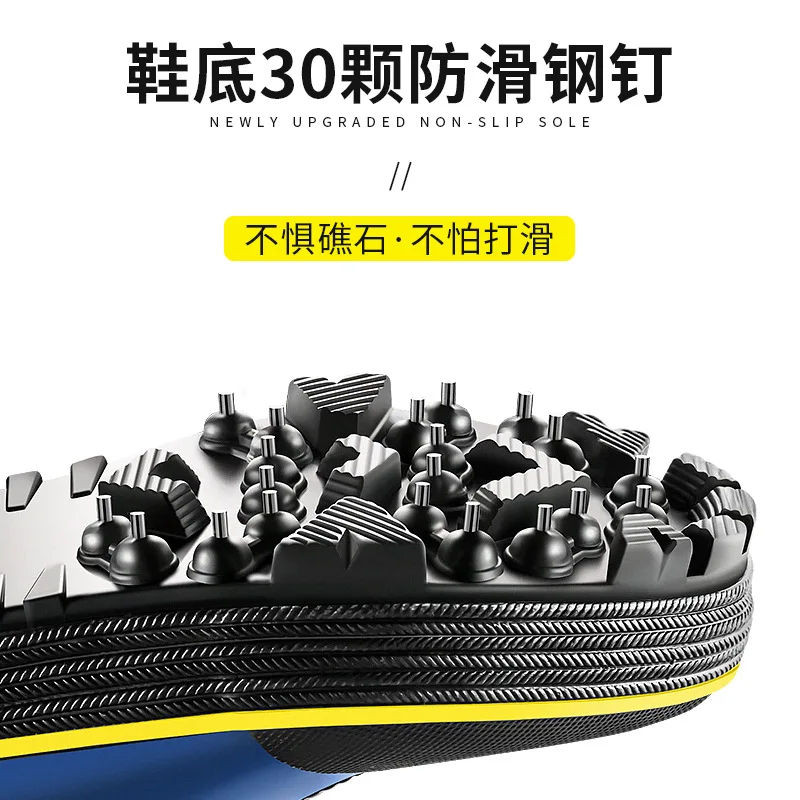 Steel Spike Sole Fishing Boots High Top Rubber Anti Slip Shoes for Outdoor Sea Fishing
