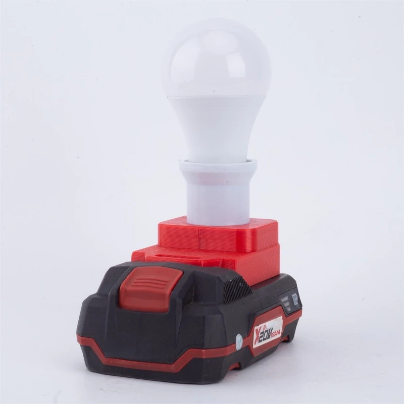 For Lidl Parkside X20V Li-Ion Battery Base LED Light Indoor and Outdoor Work Light E27 Cordless Portable Tool Light Base Bulb