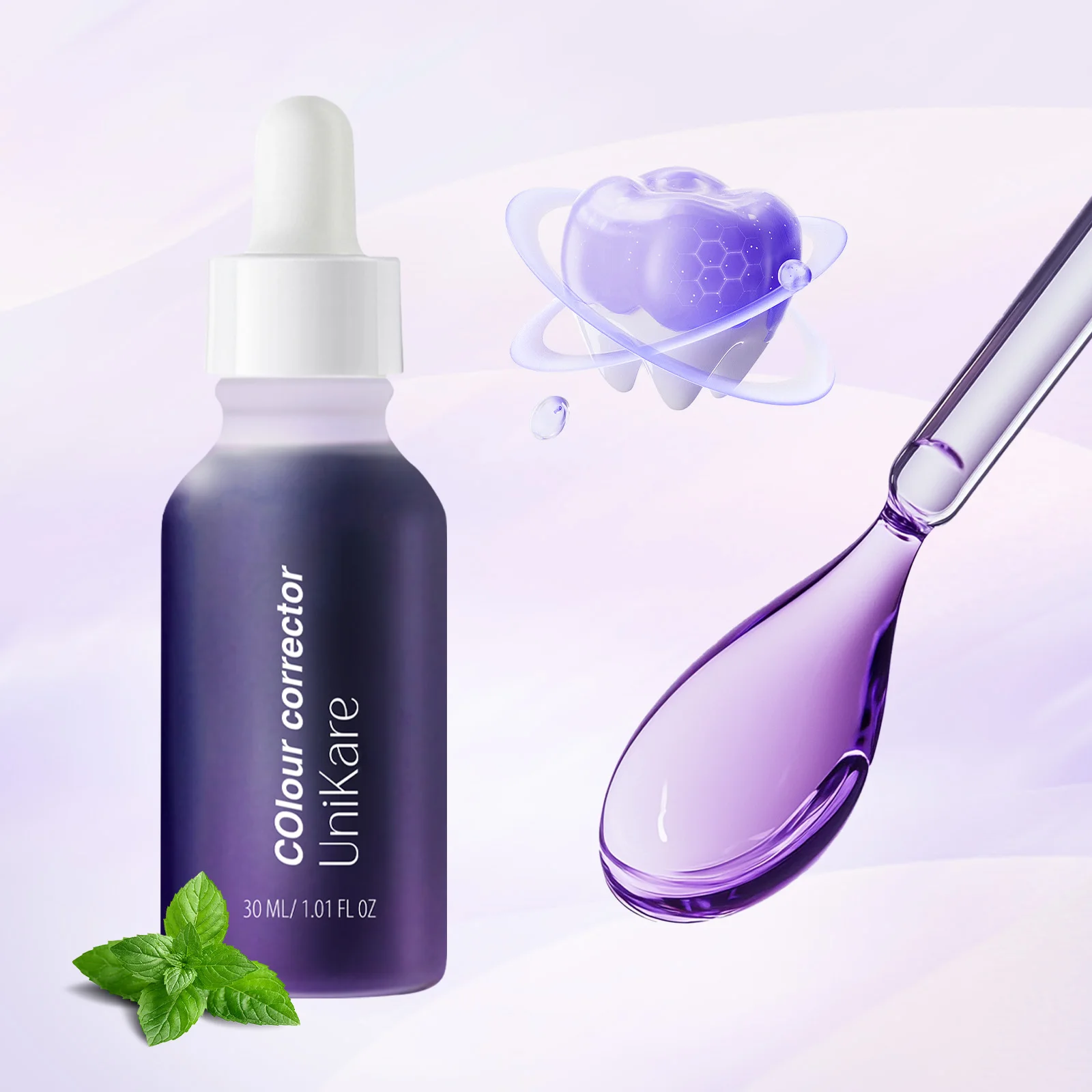 

30ml GROEI Natural Teeth Whitening Lution Enamel Safe Color Corrector Fresh Breath Solution for Daily Gum Care & Stain Removal