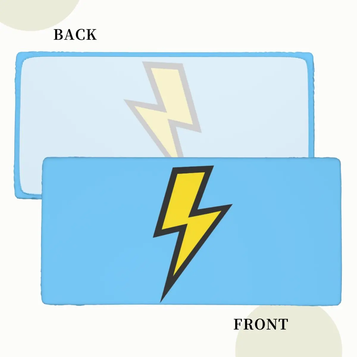 Yellow Lightning Bolts With Bright Blue Custom Rectangular Tablecloth Oilproof Table Cover for Dining Events Table Cloth