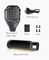 ZASTONE D9000 Bluetooth Wireless Car Walkie Talkie Microphone with Bluetooth Panel Upgrade Kit