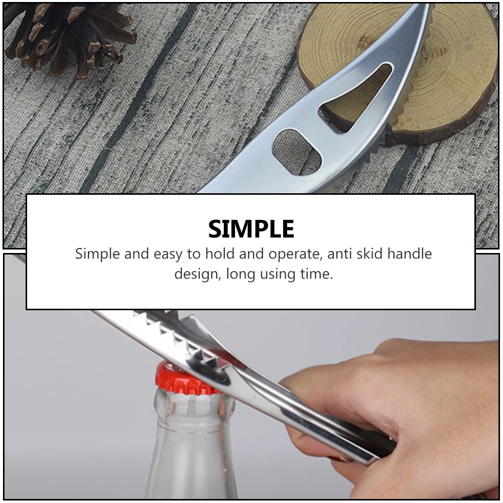 

4pcs Stainless Steel Bottle Opener Fish Scale Remover Cleaning Tools Kitchen Gadgets Serrated Edged Safe Anti Skid H