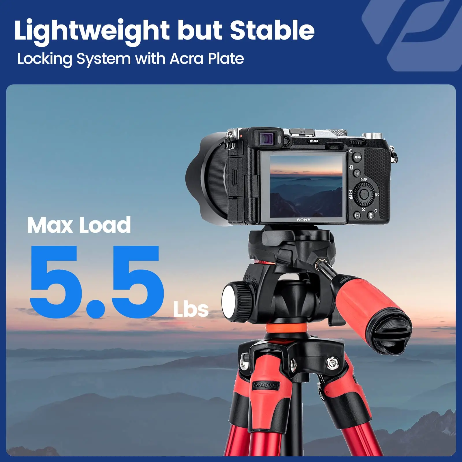 Fotopro S3 Camera Tripod with Carry Bag 1/4 Screw Quick Release Plate Travel Tripod for Phone DSLR Camera