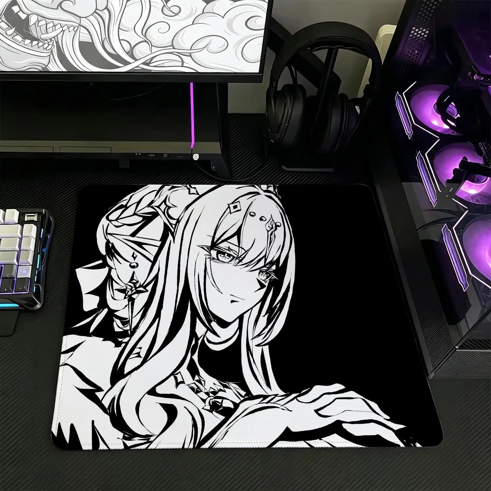 Genshin Impact Snezhnaya Tsaritsa Regular gaming mouse pad  Office mouse pad Laptop desk mat Stitched edge S/M/L size mouse pad