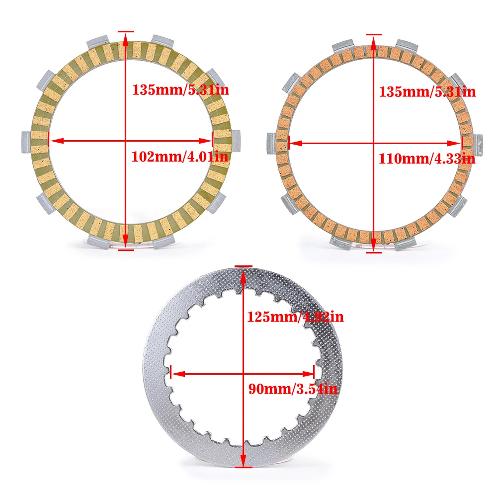 Clutch Friction Plates For Honda VT600C VT600 Shadow VLX NV600 Shadow 600 XL600V Transalp CBR400RR CB500R CBF500