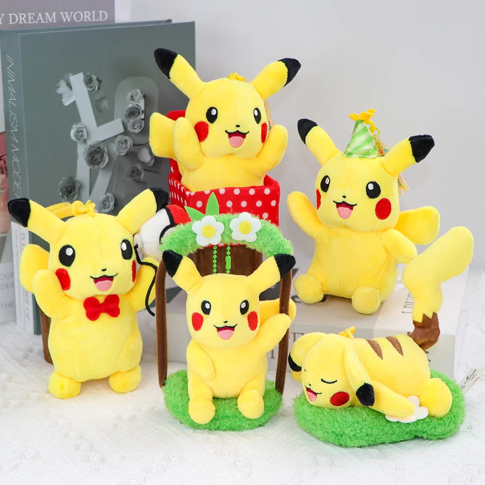 

Pokemon Pikachu Keychains Stuffed Toy Cute Latios Latias Plush Pendant Doll Anime Game Souvenirs Birthday Gift for Kids Friends
