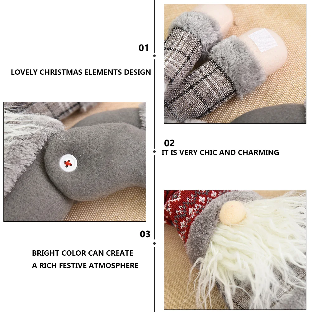 

2Pcs Christmas Buckle Decoration Brushed Knitted Fabric Buckle For Curtain Xmas Holiday Accessories Chic Charming