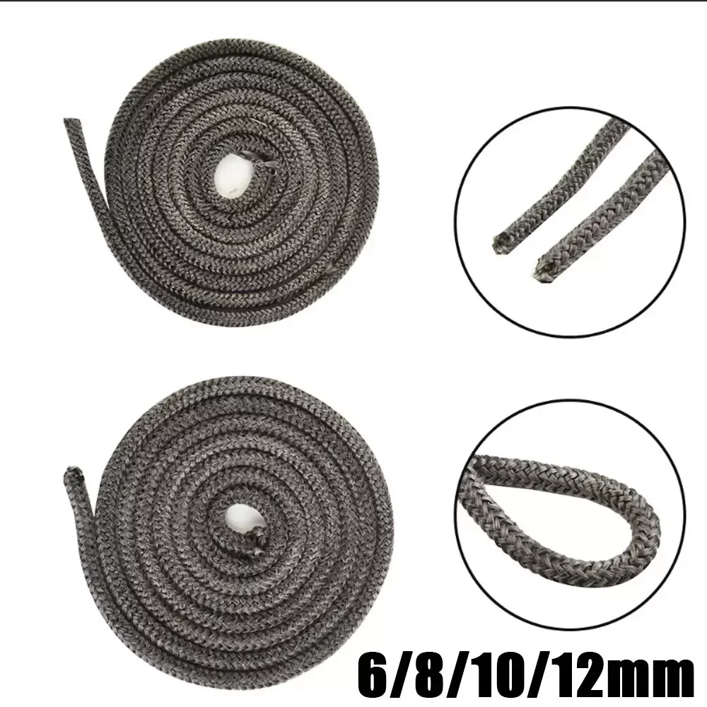 Stove Rope 6/8/10/12mm x 2M Length Wood Log Burner Fire Door Seal Kit Wood Stove Gasket Fireplace Wooden Stove Accessories