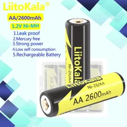 2-10 sztuk LiitoKala Ni-26/AA 1.2V AA 2600mAh Ni-MH akumulator do pistolet termiczny zdalnie sterowana mysz baterii zabawkowych