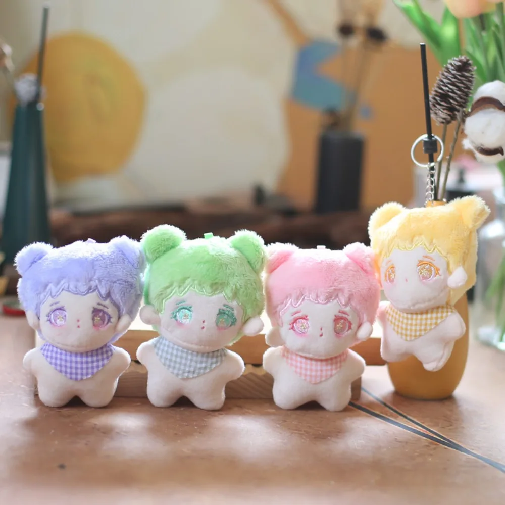 Plush Keyring Star Dolls Cotton Doll Pendant 11cm Mini Idol Doll Plush Keychain Stuffed Exquisite Cotton Doll Keychain Fans Gift