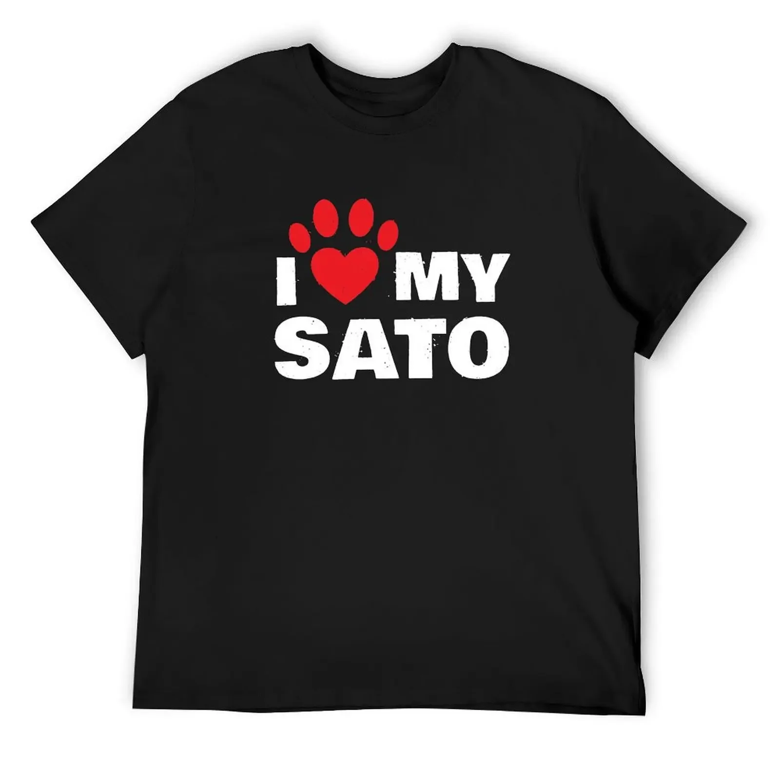 

I Love My Sato - Dog Lover T-Shirt kawaii clothes anime t shirts tee shirts for men