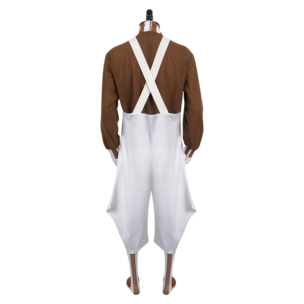 Movie Cos Chocolate Factory Worker Cosplay Costume outfit Fantasy Uniform Halloween Carnival Suit accessori per il gioco di ruolo maschile