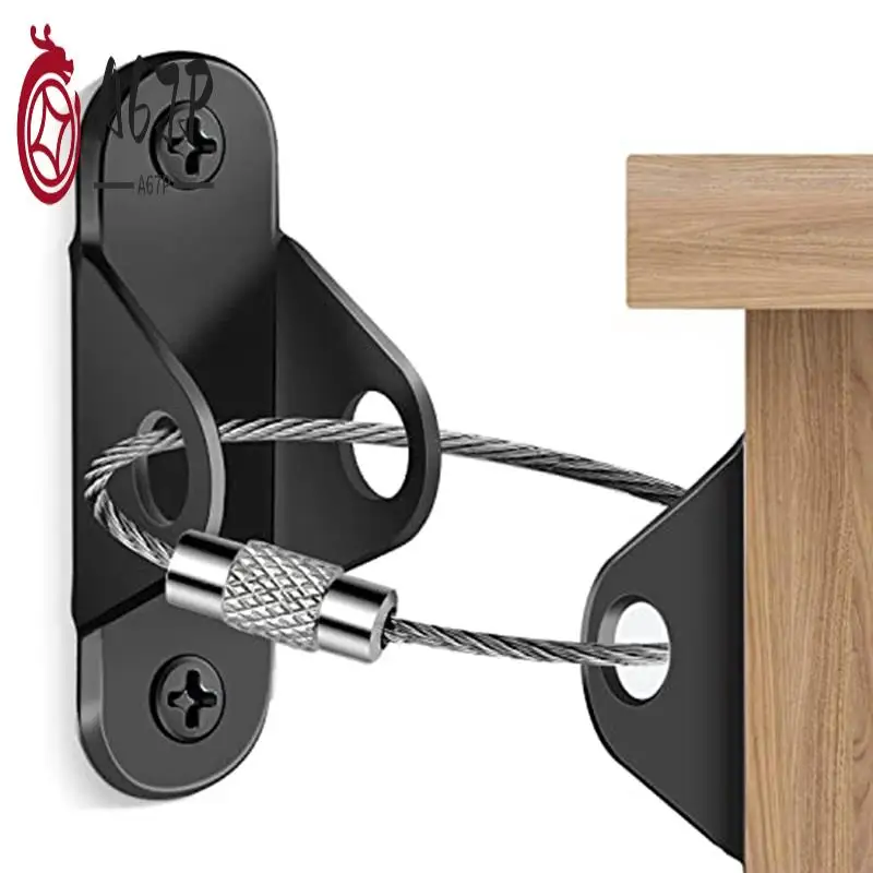 A67P-10 PCS Anti-Tip Furniture Anchor For Furniture Dresser Wall Safety Anchor Furniture Fastener Wall C