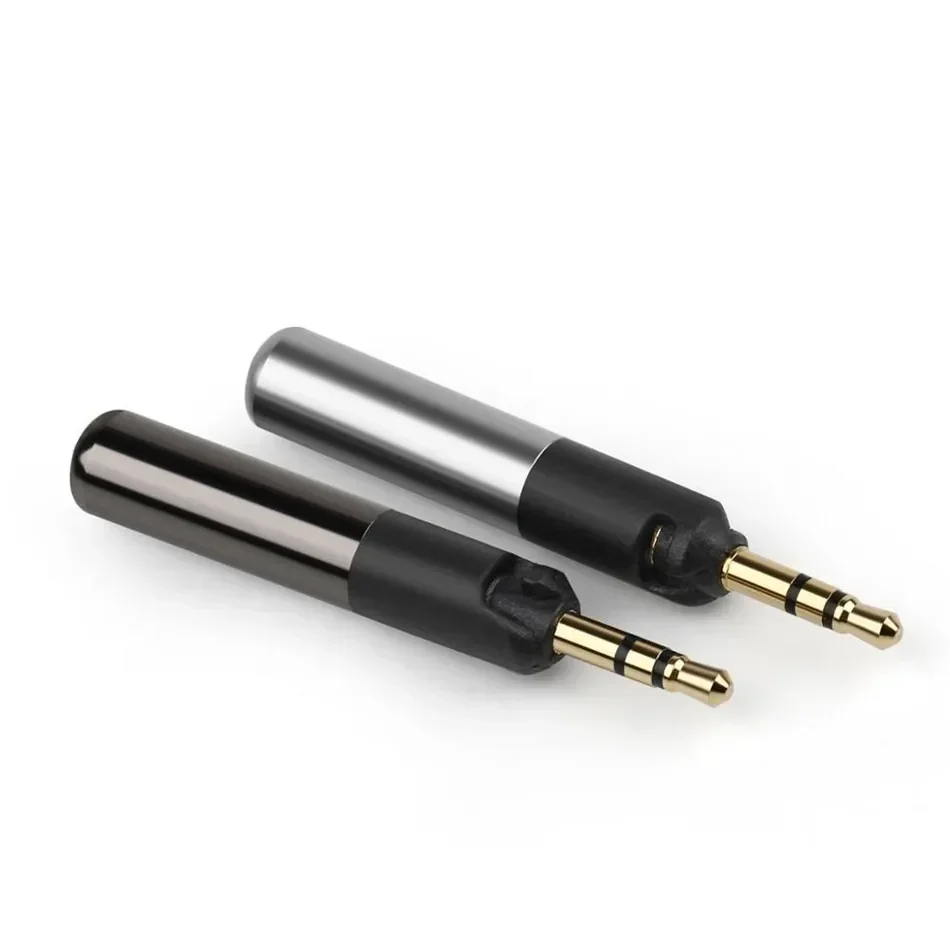 Złącza wtykowe 2,5 mm 3-biegunowe męskie 3/32" do ATH-R70X M50X M40X Gniazda audio słuchawek Pozłacane lutowane otwór na przewód 4 mm — zdjęcie produktu 5