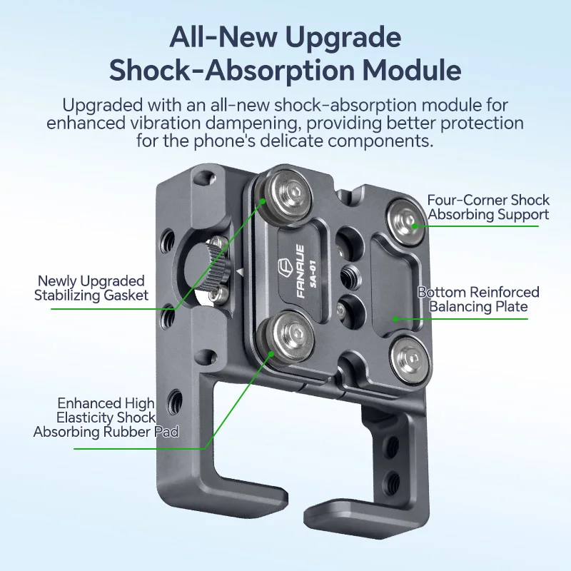 FANAUE سبائك الألومنيوم دراجة نارية حامل هاتف ملحق مع 1 بوصة الكرة العالمية المضادة للاهتزاز امتصاص الصدمات لحامل رام