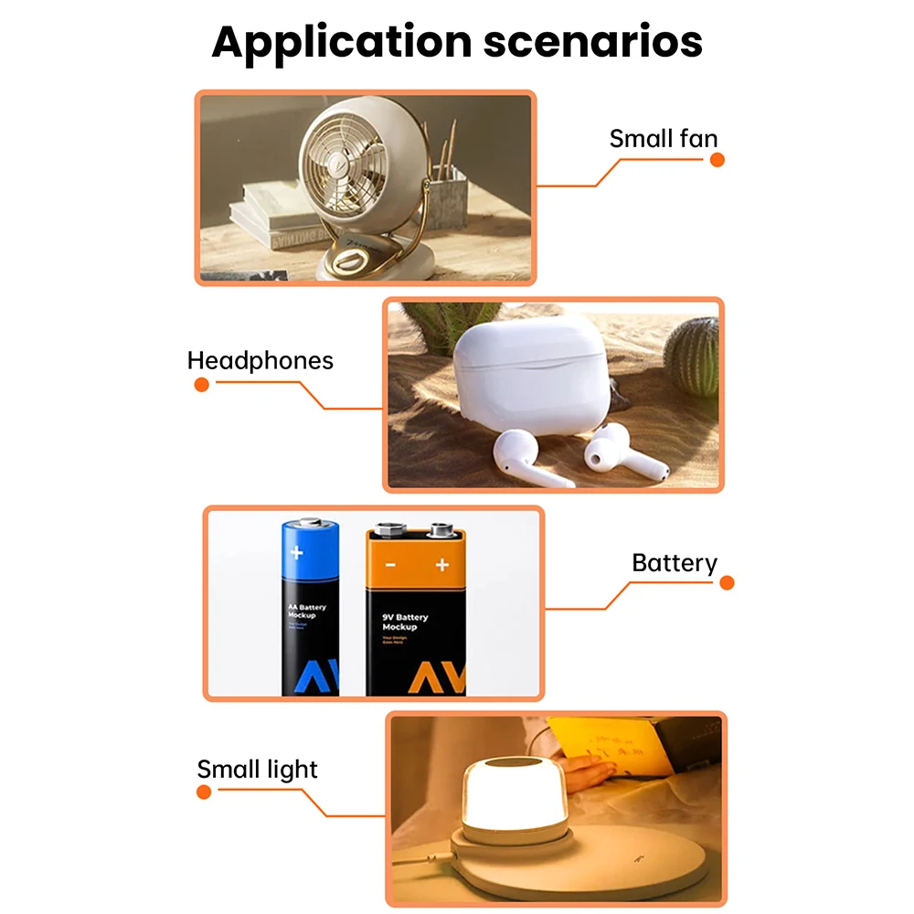 5W Kabelloses Ladeempfängermodul 3,7V Batterie-Lade- und Entladefunktion für Batterie-Schreibtischlampe und Kopfhörer-Modifikation – Detail 10