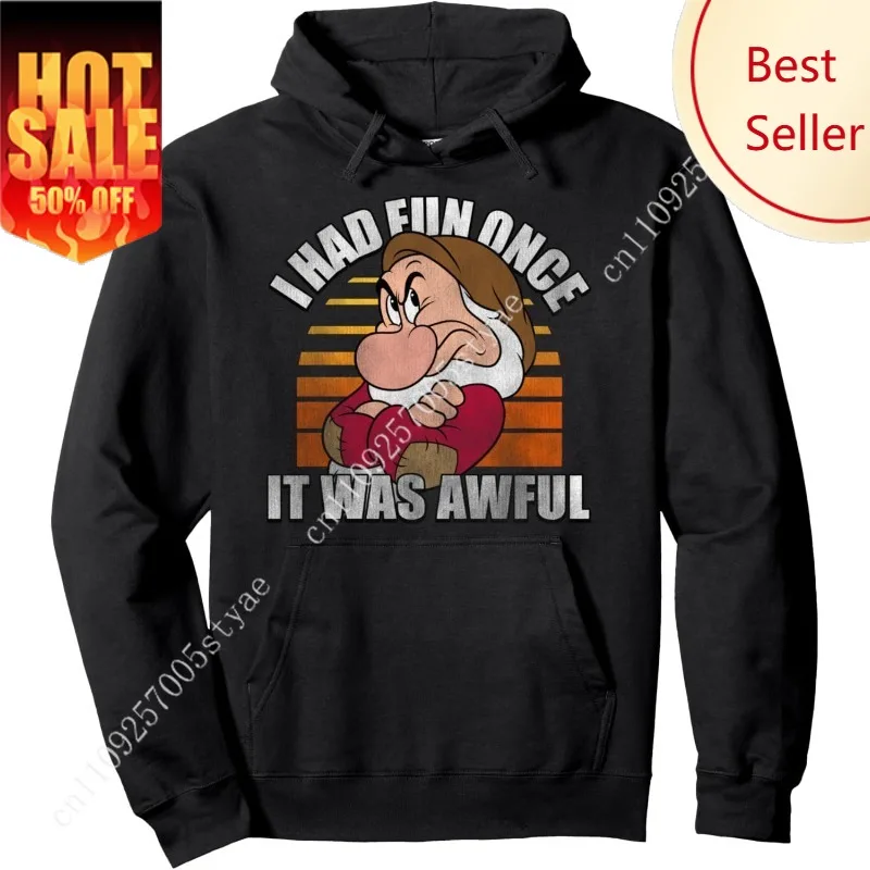

Disney Snow White Grumpy I Had Fun Once It Was Awful Pullover Hoodie