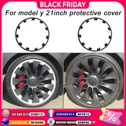 2024 For Tesla Model Y 21Inch Wheel Hub Protection Rim Patch Protectors ABS Wheel Guard Covers Performance hubcap 2021 2022 2023