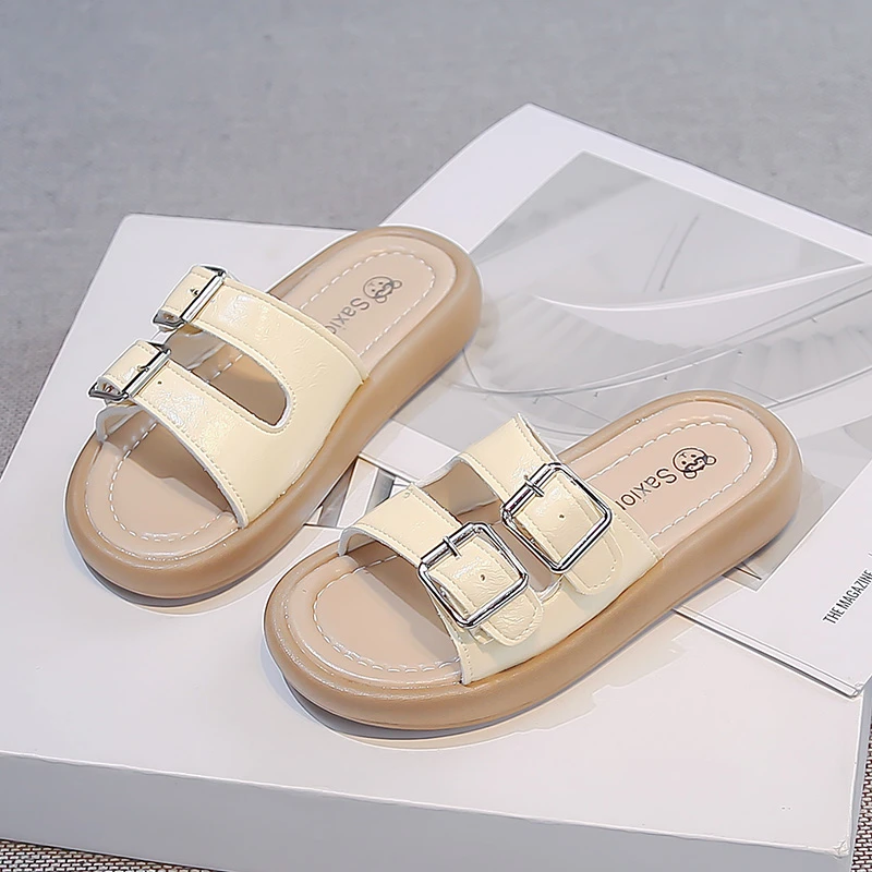 Kids Casual Slippers Outdoors Soft Bottom Girls Princess Shoes Korean Style Versatile 2026 Summer New Children Slippers Non-slip
