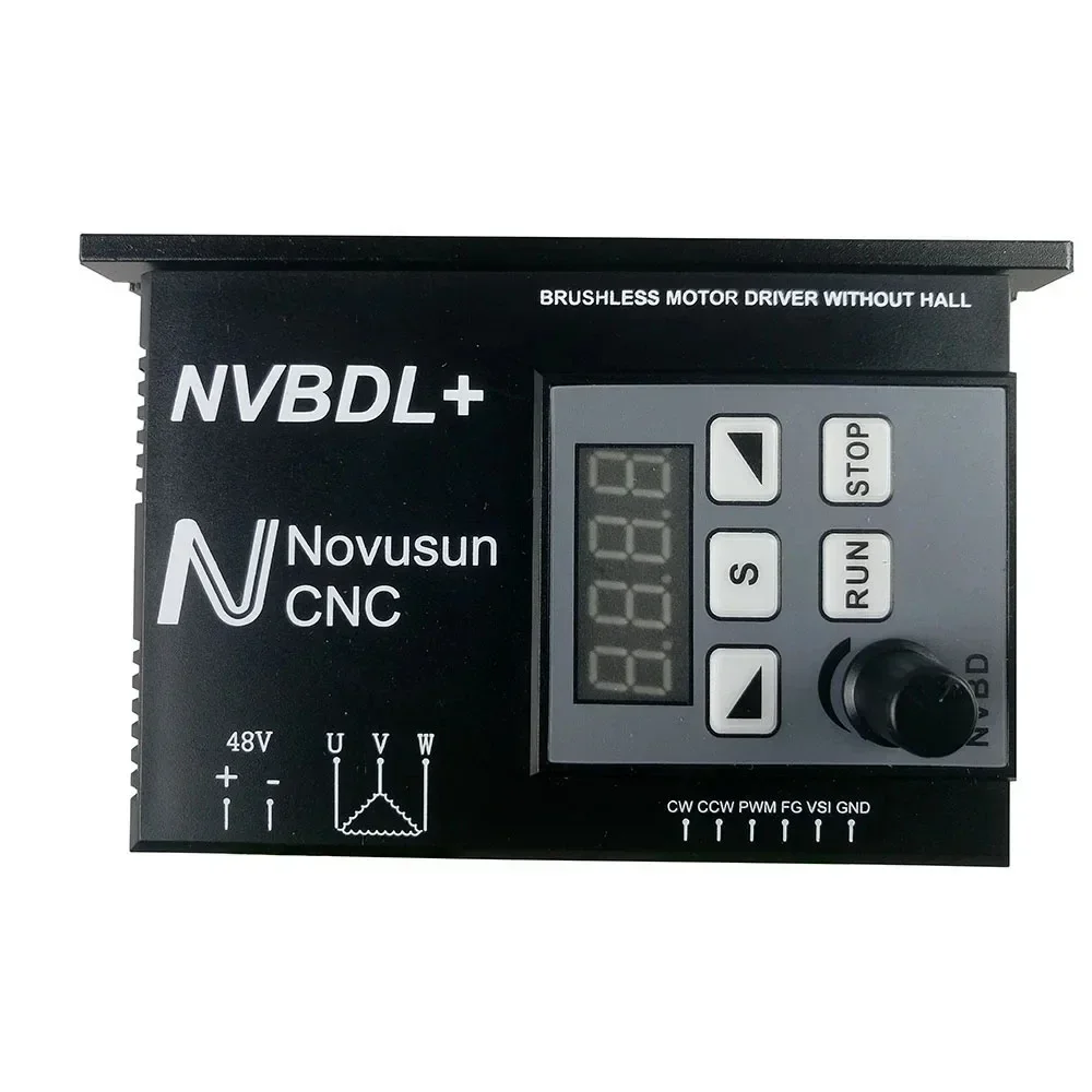 CNC milling machine spindle NVBDH + NVBDL brushless DC motor matching drive with controller 400W digital display