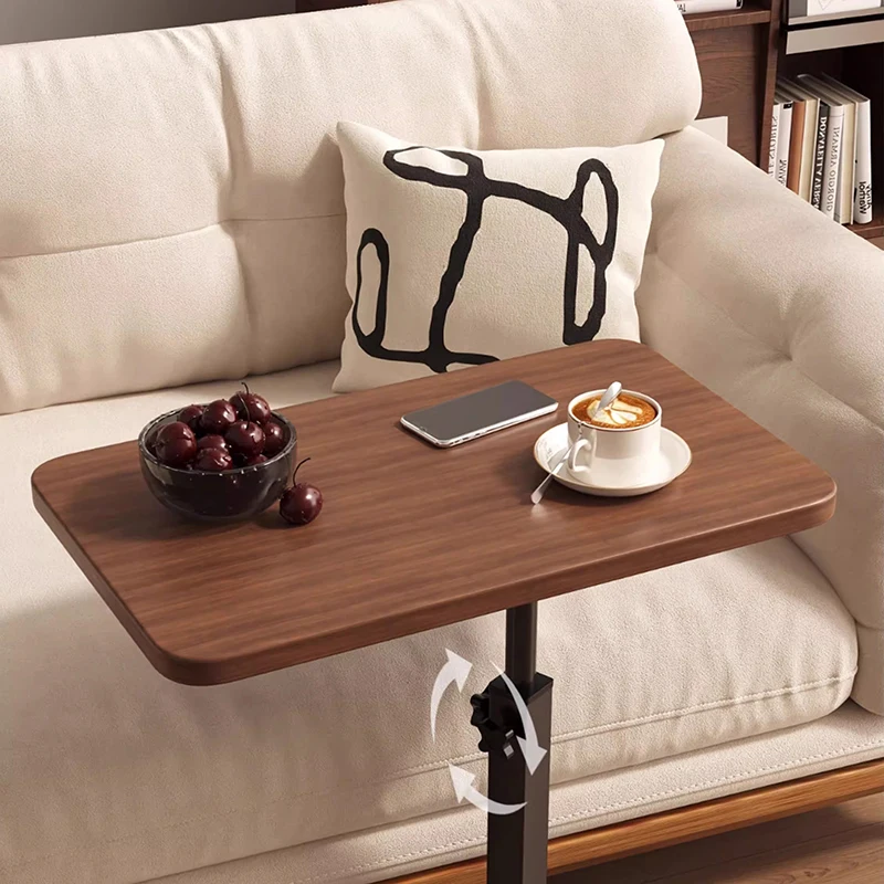 Tavolini da caffè sottili regolabili Gamba in metallo Tavolini da caffè rustici piccoli moderni Piano sollevabile pieghevole Mesa De Centro Mobili elevabili